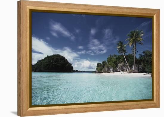 Palau, Honeymoon Island, Rock Islands-Stuart Westmorland-Framed Premier Image Canvas