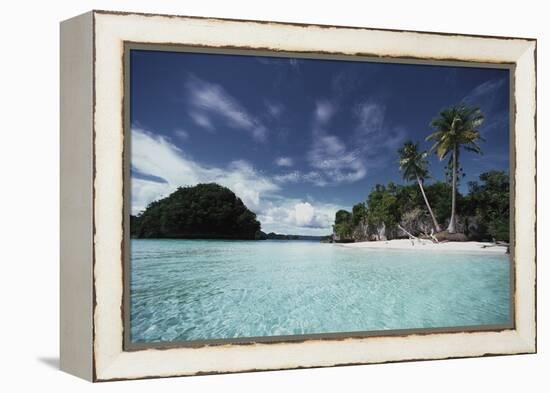 Palau, Honeymoon Island, Rock Islands-Stuart Westmorland-Framed Premier Image Canvas