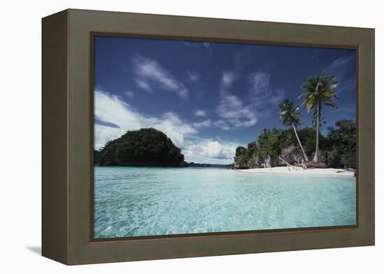 Palau, Honeymoon Island, Rock Islands-Stuart Westmorland-Framed Premier Image Canvas