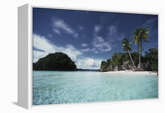 Palau, Honeymoon Island, Rock Islands-Stuart Westmorland-Framed Premier Image Canvas