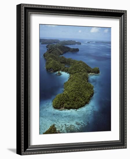 Palau, Micronesia, Aerial View of Rock Island-Stuart Westmorland-Framed Photographic Print
