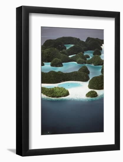 Palau, Micronesia, Ariel View of Rock Islands-Stuart Westmorland-Framed Photographic Print