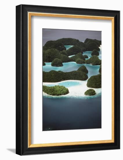 Palau, Micronesia, Ariel View of Rock Islands-Stuart Westmorland-Framed Photographic Print