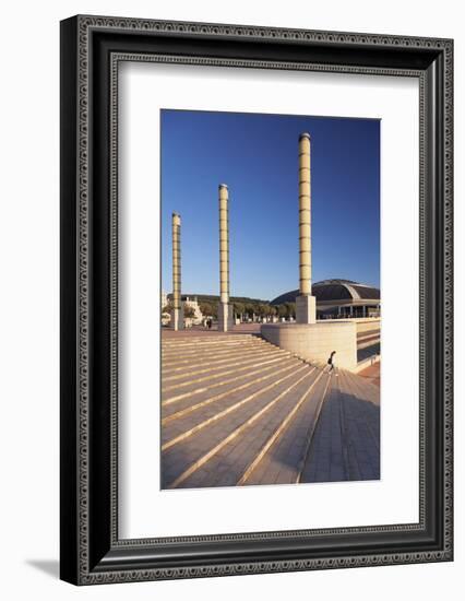 Palau Sant Jordi hall, architect Arata Isozaki, Olympic Stadium complex, Placa d'Europa, Montjuic, -Markus Lange-Framed Photographic Print