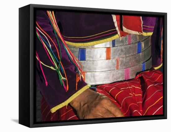 Palaung Women of Tibetan-Myanmar Group of Tribes Display their Wealth by Wearing Broad Silver Belts-Nigel Pavitt-Framed Premier Image Canvas