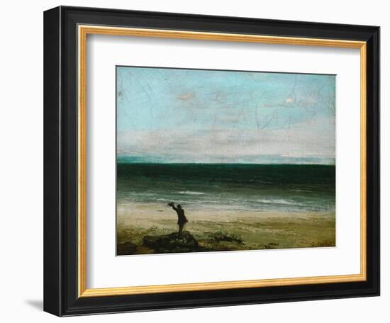 Palavas or the Artist by the Sea, 1854-Gustave Courbet-Framed Giclee Print