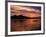 Palawan Province, Busuanga Island, Coron Town, Sunset over Coron Bay and Fishing Boat, Philippines-Christian Kober-Framed Photographic Print