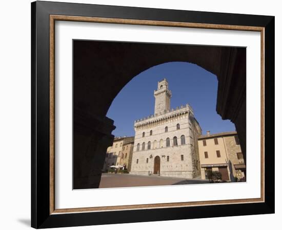 Palazzo Comunale, Montepulciano, Val D'Orcia, Siena Province, Tuscany, Italy, Europe-Pitamitz Sergio-Framed Photographic Print