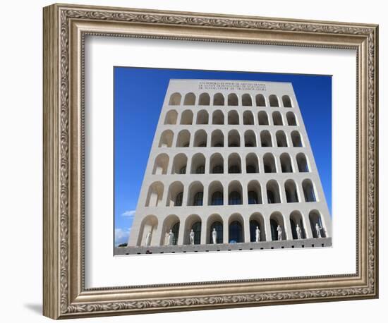 Palazzo Della Civilta Italiana, Eur, Rome, Lazio, Italy, Europe-Vincenzo Lombardo-Framed Photographic Print