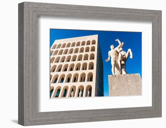 Palazzo della Civilta Italiana (Palazzo della Civilta del Lavoro) (Square Colosseum), EUR, Rome-Nico Tondini-Framed Photographic Print