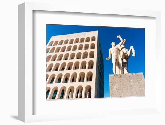 Palazzo della Civilta Italiana (Palazzo della Civilta del Lavoro) (Square Colosseum), EUR, Rome-Nico Tondini-Framed Photographic Print