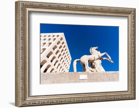 Palazzo della Civilta Italiana (Palazzo della Civilta del Lavoro) (Square Colosseum), EUR, Rome-Nico Tondini-Framed Photographic Print