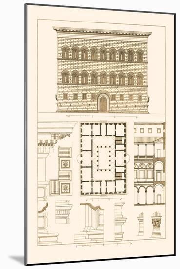 Palazzo Strozzi at Florence-J. Buhlmann-Mounted Art Print
