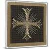 Pale Black Velvet Embroidered with Gold and Silver-null-Mounted Giclee Print