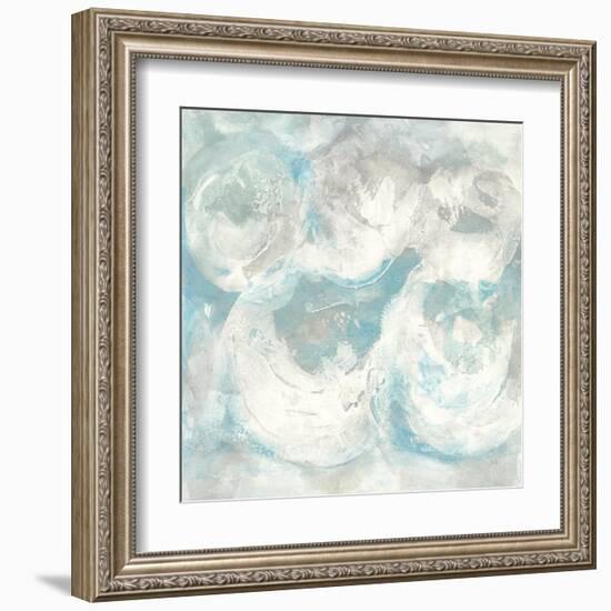 Pale Blue Circles IV-Chris Paschke-Framed Art Print