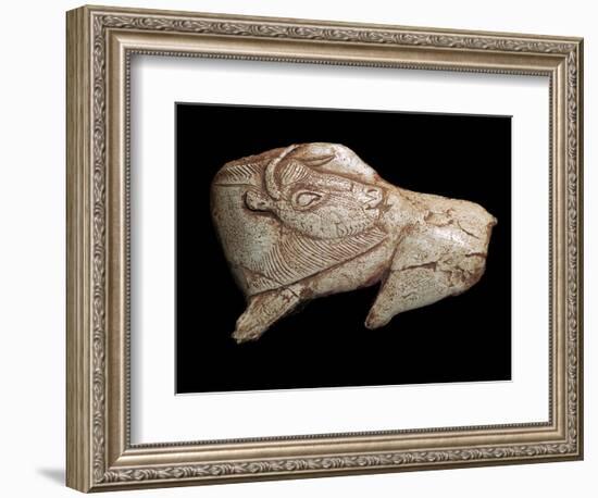 Paleolithic carving of a bison. Artist: Unknown-Unknown-Framed Giclee Print