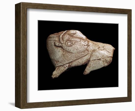 Paleolithic carving of a bison. Artist: Unknown-Unknown-Framed Giclee Print