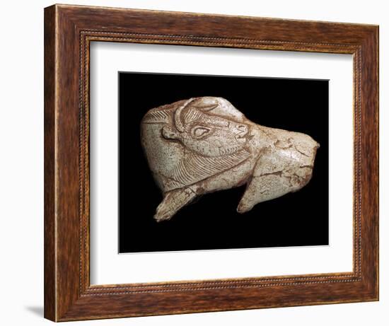 Paleolithic carving of a bison. Artist: Unknown-Unknown-Framed Giclee Print