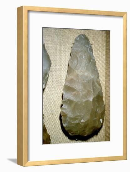 Paleolithic Flint Handaxe from Chelles, 500,000 to 100,000 BC-Unknown-Framed Giclee Print