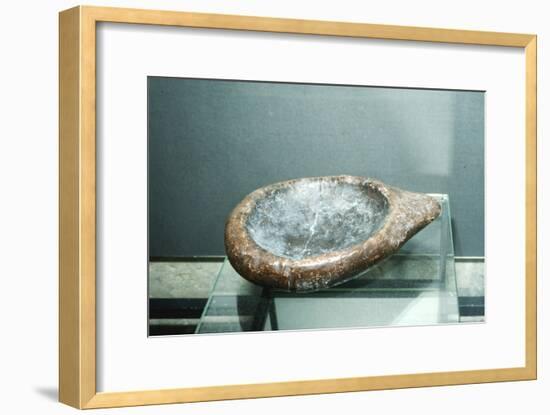 Paleolithic Stone Lamp from La Mouthe, France, 50,000BC-10,000BC-Unknown-Framed Giclee Print