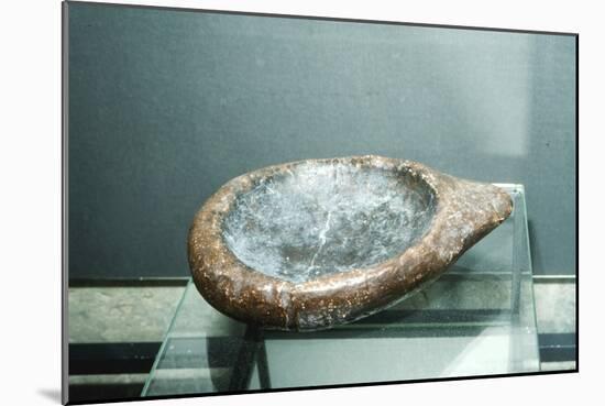 Paleolithic Stone Lamp from La Mouthe, France, 50,000BC-10,000BC-Unknown-Mounted Giclee Print