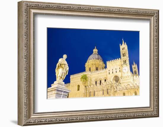 Palermo Cathedral at Night (Duomo Di Palermo)-Matthew Williams-Ellis-Framed Photographic Print