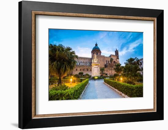 Palermo Cathedral (Duomo Di Palermo) at Night, Palermo, Sicily, Italy, Europe-Matthew Williams-Ellis-Framed Photographic Print