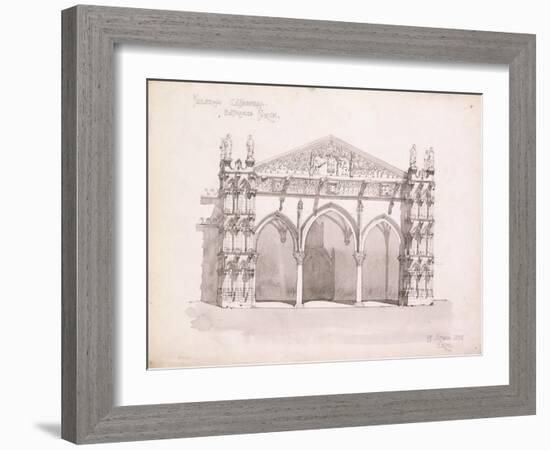 Palermo Cathedral, Study of the Entrance Porch, 1891-Charles Rennie Mackintosh-Framed Giclee Print