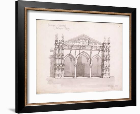 Palermo Cathedral, Study of the Entrance Porch, 1891-Charles Rennie Mackintosh-Framed Giclee Print