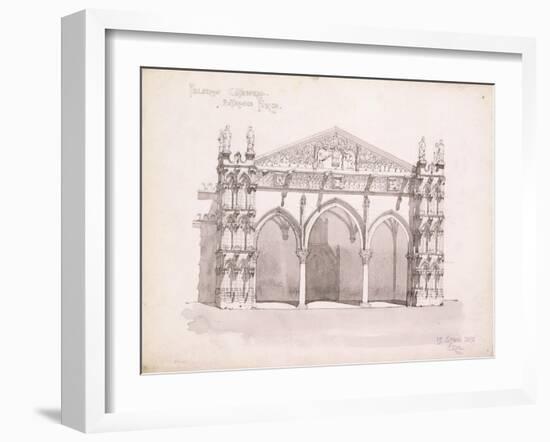 Palermo Cathedral, Study of the Entrance Porch, 1891-Charles Rennie Mackintosh-Framed Giclee Print