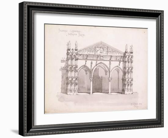 Palermo Cathedral, Study of the Entrance Porch, 1891-Charles Rennie Mackintosh-Framed Giclee Print