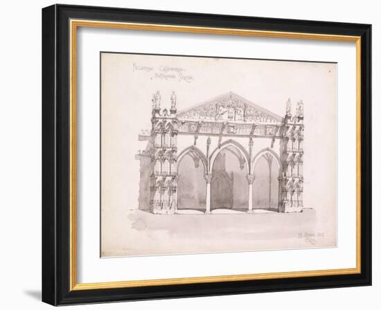 Palermo Cathedral, Study of the Entrance Porch, 1891-Charles Rennie Mackintosh-Framed Giclee Print