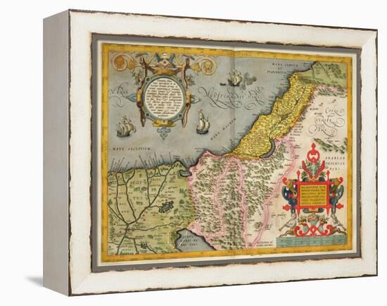 Palestine and the Promised Land, from the 'Theatrum Orbis Terrarum', 1603-Abraham Ortelius-Framed Premier Image Canvas