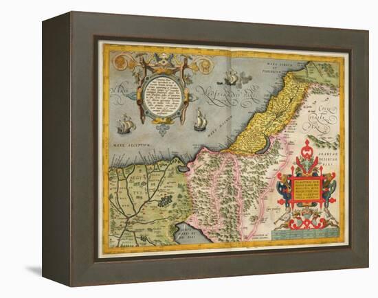 Palestine and the Promised Land, from the 'Theatrum Orbis Terrarum', 1603-Abraham Ortelius-Framed Premier Image Canvas