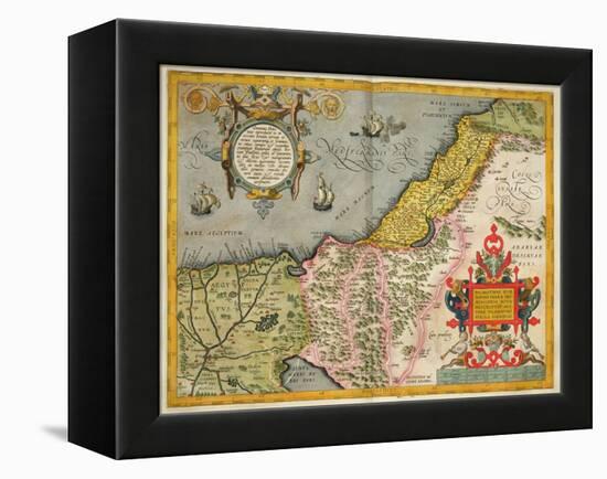 Palestine and the Promised Land, from the 'Theatrum Orbis Terrarum', 1603-Abraham Ortelius-Framed Premier Image Canvas