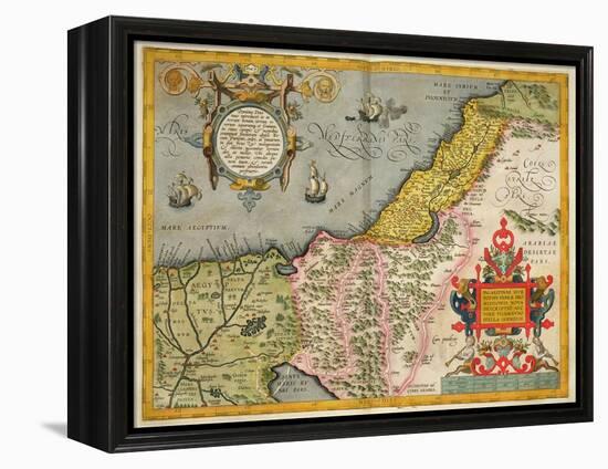 Palestine and the Promised Land, from the 'Theatrum Orbis Terrarum', 1603-Abraham Ortelius-Framed Premier Image Canvas