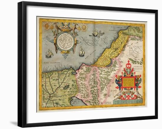 Palestine and the Promised Land, from the 'Theatrum Orbis Terrarum', 1603-Abraham Ortelius-Framed Giclee Print