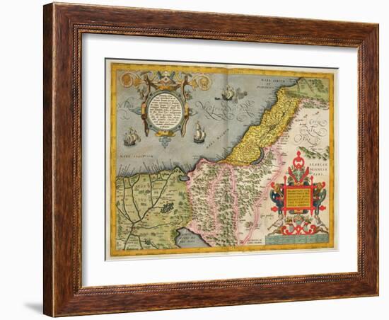 Palestine and the Promised Land, from the 'Theatrum Orbis Terrarum', 1603-Abraham Ortelius-Framed Giclee Print