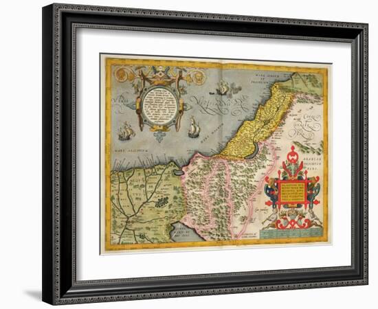 Palestine and the Promised Land, from the 'Theatrum Orbis Terrarum', 1603-Abraham Ortelius-Framed Giclee Print