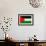 Palestine Flag Design with Wood Patterning - Flags of the World Series-Philippe Hugonnard-Framed Art Print displayed on a wall