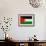 Palestine Flag Design with Wood Patterning - Flags of the World Series-Philippe Hugonnard-Framed Premium Giclee Print displayed on a wall