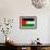 Palestine Flag Design with Wood Patterning - Flags of the World Series-Philippe Hugonnard-Framed Premium Giclee Print displayed on a wall