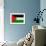 Palestine Flag Design with Wood Patterning - Flags of the World Series-Philippe Hugonnard-Framed Premium Giclee Print displayed on a wall