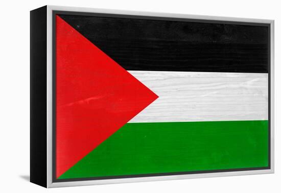 Palestine Flag Design with Wood Patterning - Flags of the World Series-Philippe Hugonnard-Framed Stretched Canvas