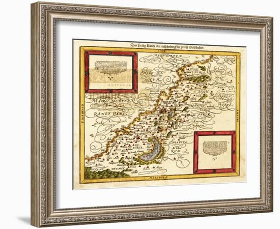 Palestine - Panoramic Map-Lantern Press-Framed Art Print