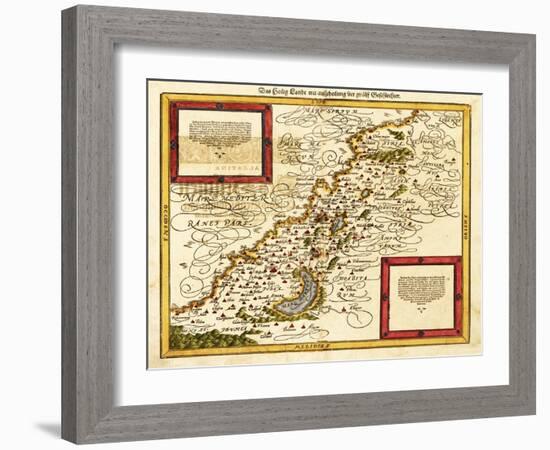 Palestine - Panoramic Map-Lantern Press-Framed Art Print