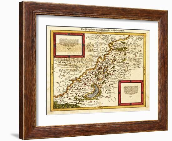 Palestine - Panoramic Map-Lantern Press-Framed Art Print