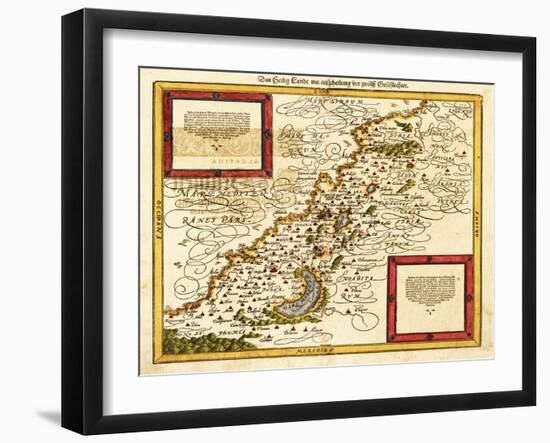 Palestine - Panoramic Map-Lantern Press-Framed Art Print