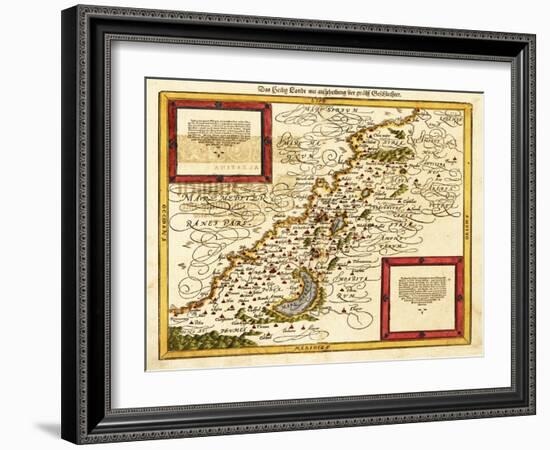 Palestine - Panoramic Map-Lantern Press-Framed Art Print