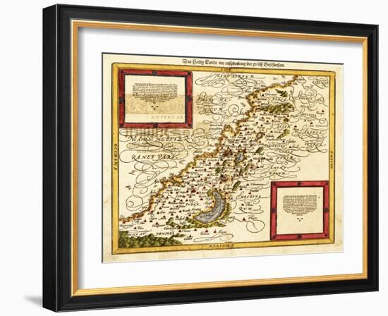 Palestine - Panoramic Map-Lantern Press-Framed Art Print